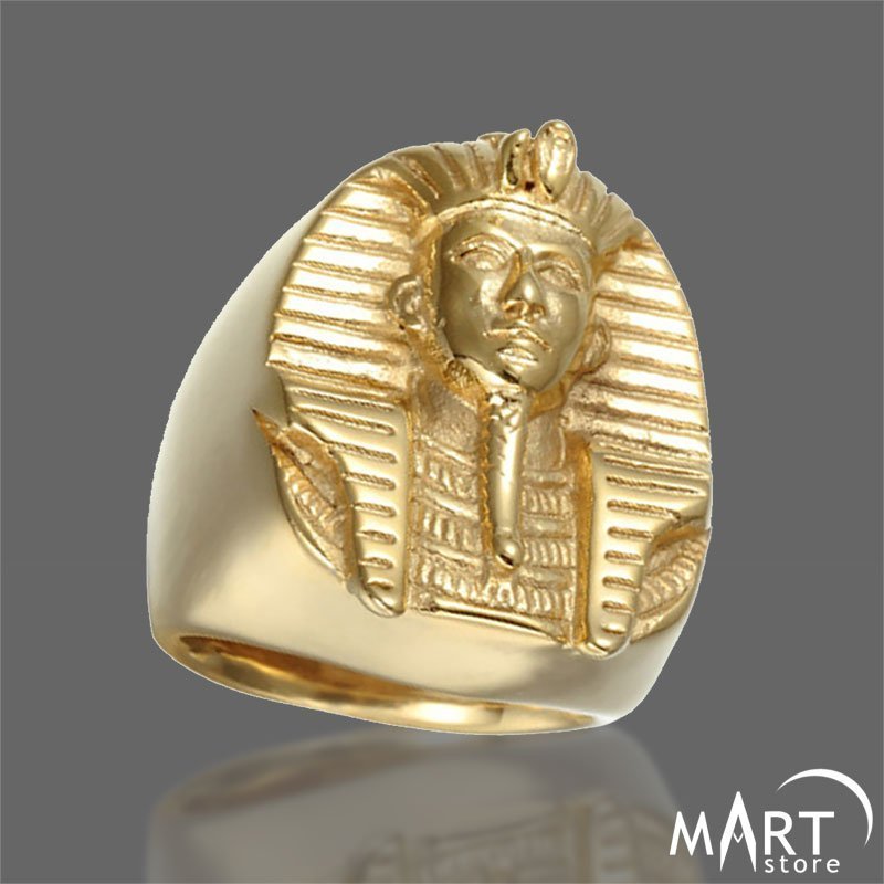 Pharaoh Ring Ancient Egyptian Pharaoh Ring Silver And Gold